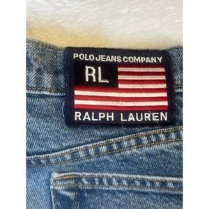 Vintage Polo Ralph Lauren Y2K Women's Jeans Flag Logo USA‎ Sz 4/31 (actual 4/29)